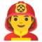 Firefighter emoji on Google